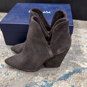 Splendid Charcoal Suede Ankle Booties